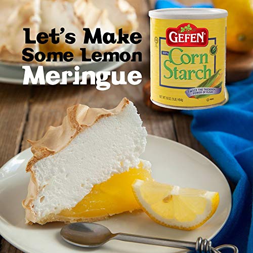 Gefen 100% Pure Corn Starch - 16oz (2 Pack, Total 2 Lbs) | Gluten Free Thickener for Baking & Cooking | Resealable Lid | Single Ingredient | Perfect for Sauces, Soups & Desserts