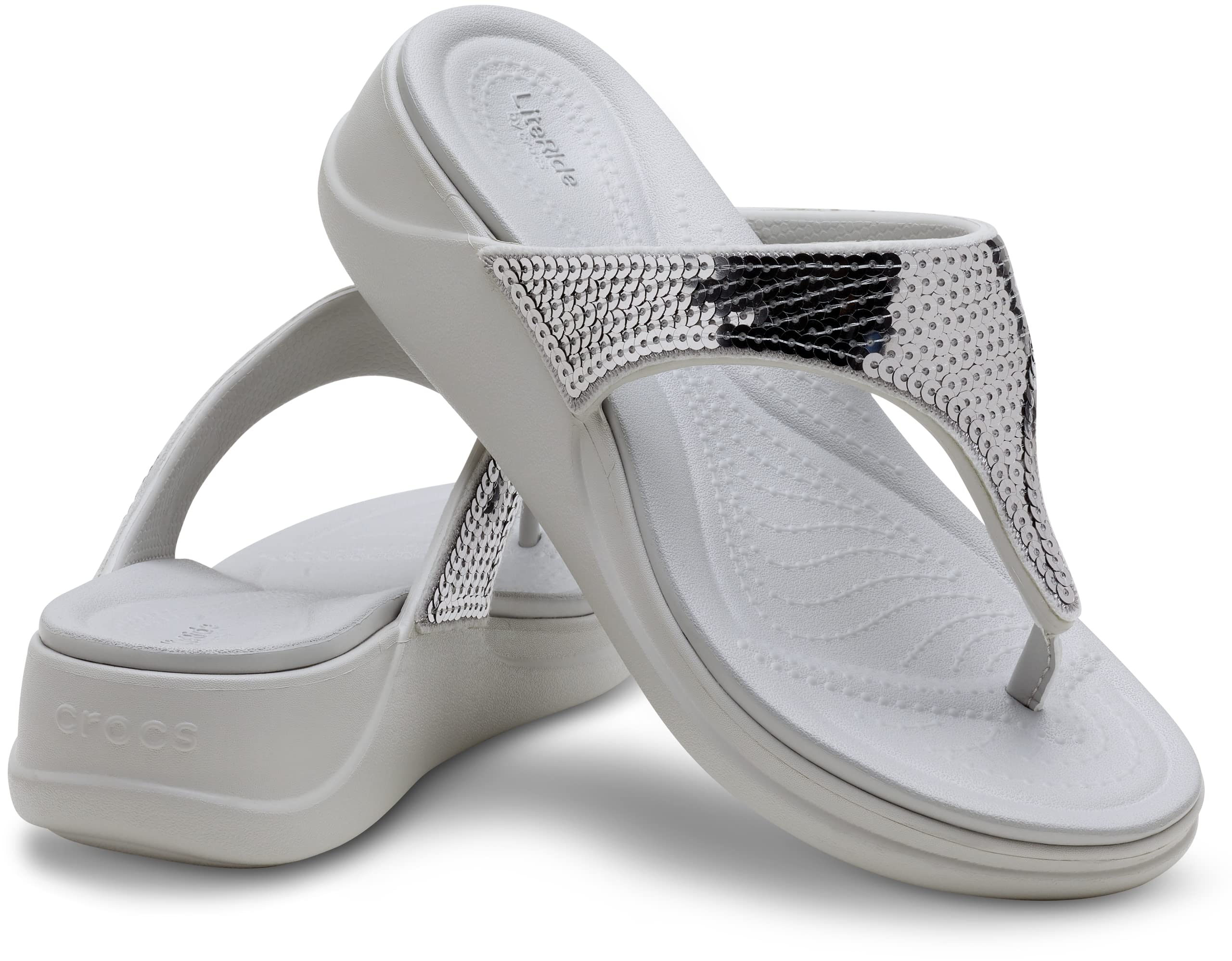 Crocs Women's Boca Wedge Flip Flops - Comfortable Platform Sandals for Beach, Pool & Summer Outfits | Lightweight & Cushioned Slides for Casual Wear