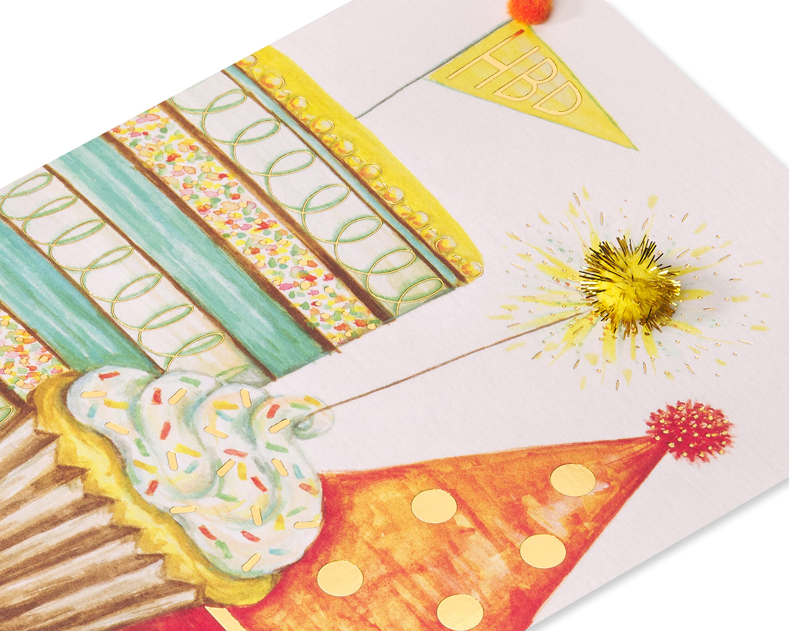 Papyrus Birthday Card - Bella Pilar Design (Surrounded By Laughter & Good Friends) | Elegant Greeting Card for Birthdays, Anniversaries & Special Occasions | Perfect Gift for Friends & Loved Ones