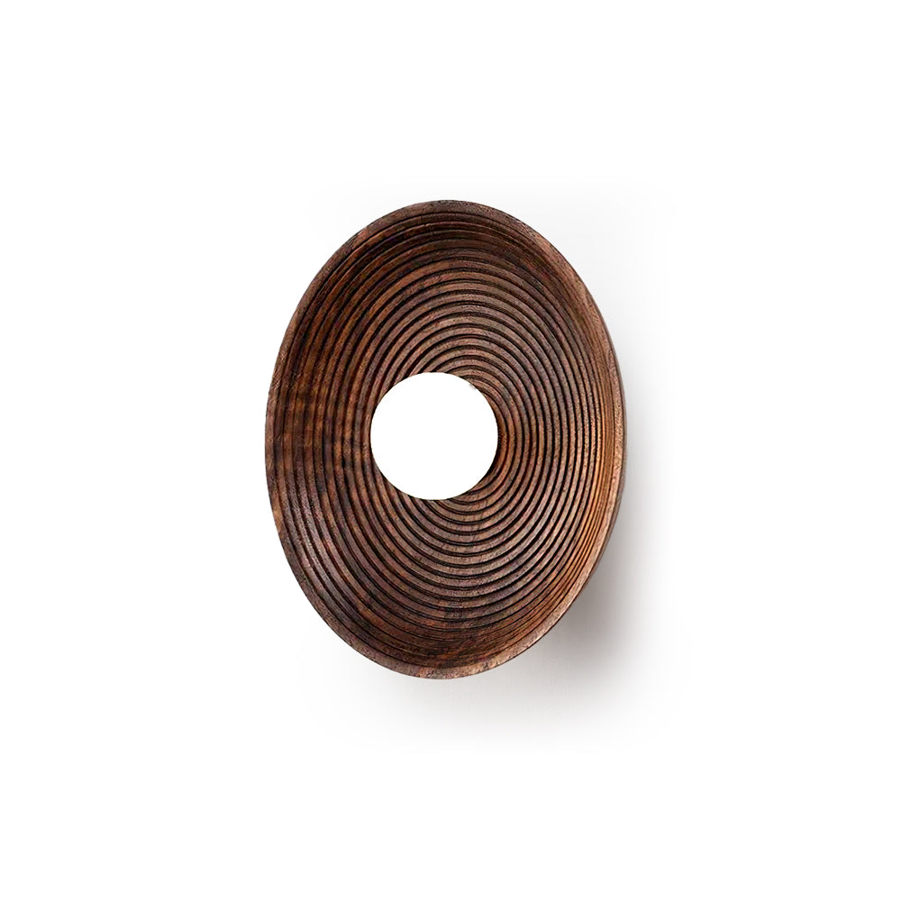Modern Contour Wooden Wall Sconce - Handcrafted Wooden Light Fixture for Bedroom, Living Room & Hallway Decor - Rustic Home Lighting Solution