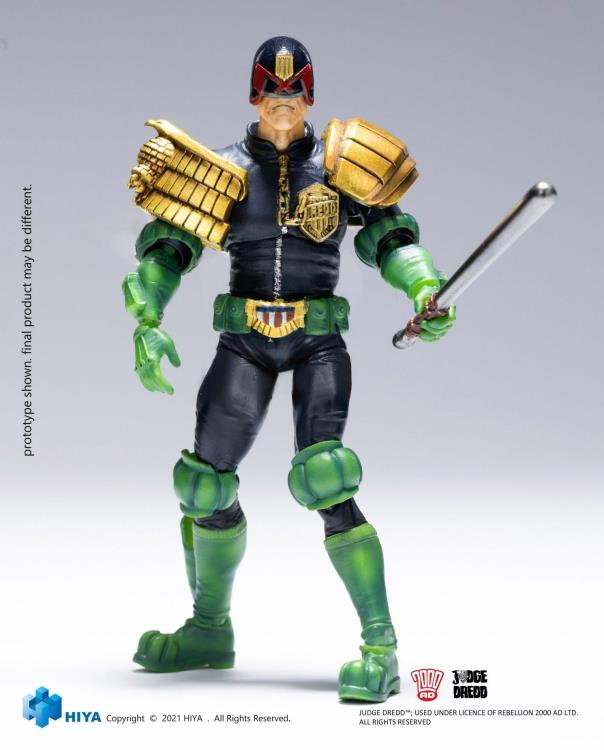 1/18 HIYA 4-Inch Action Figure - Exquisite Mini Series Judge Dredd Collectible Toy for Display & Play | Perfect for Collectors & Comic Book Fans