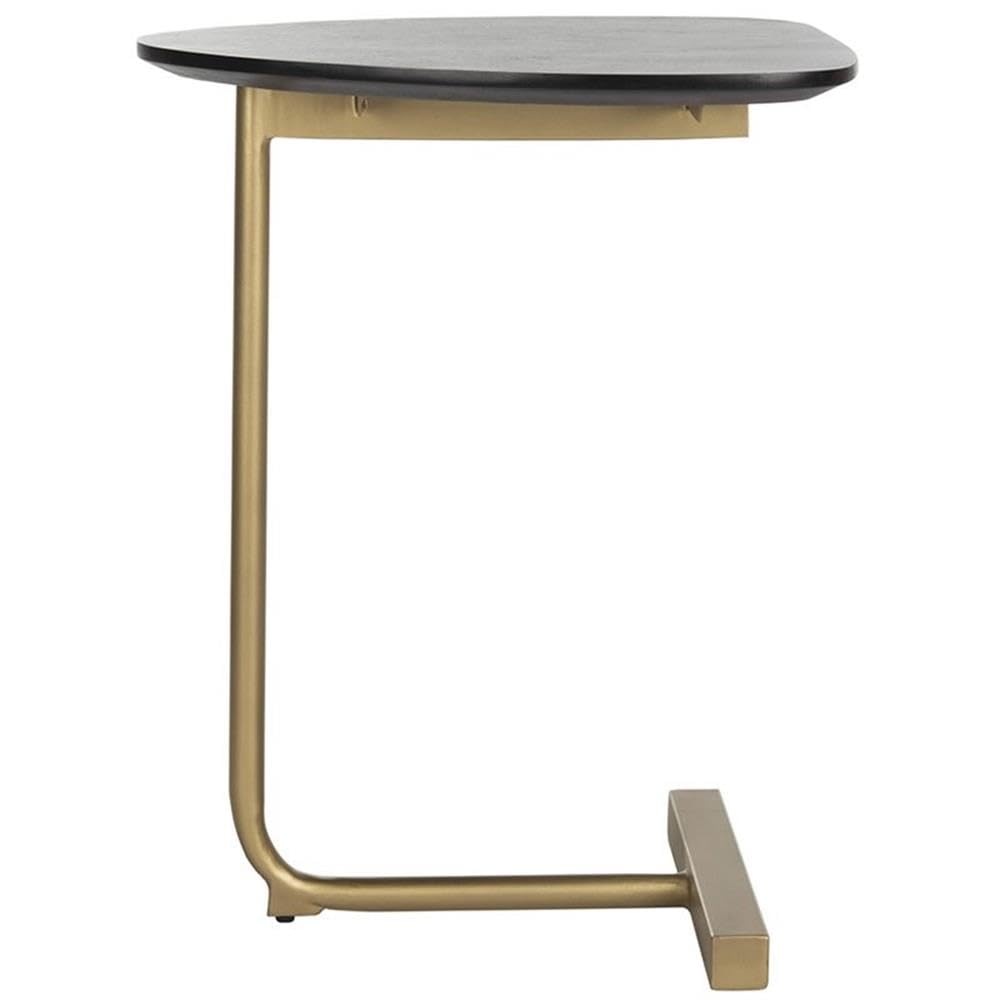 Black and Gold Home Square Accent End Table Set of 2 - Modern Side Tables for Living Room, Bedroom, or Office Decor
