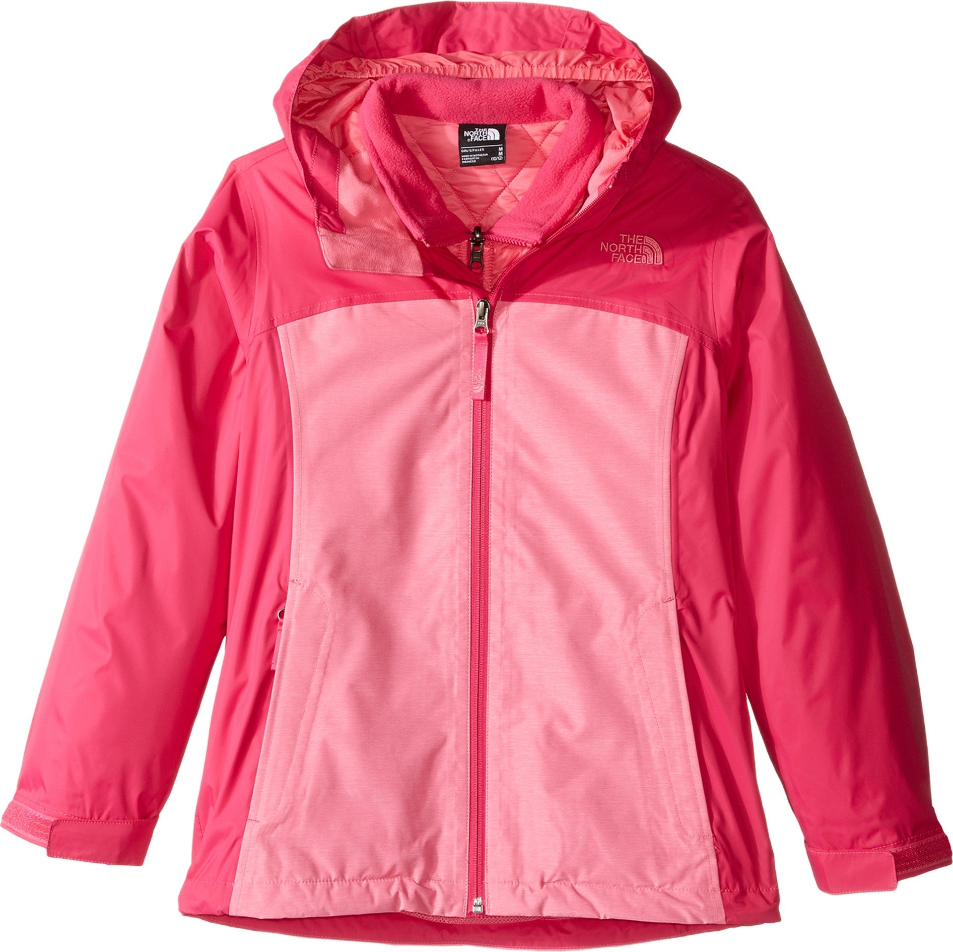 The North Face Kids' Thermoball Triclimate Jacket for Girls - Waterproof Winter Coat with Detachable Hood (Toddler & Youth Sizes) in Cha Cha Pink Heather - Perfect for School, Snow Play & Outdoor Adventures