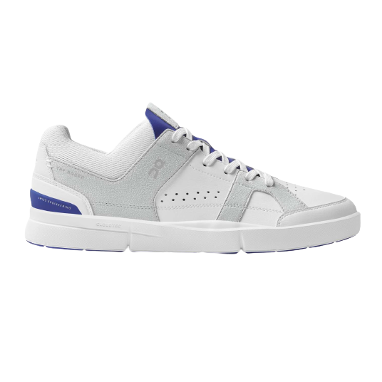 On Running Men's The Roger Clubhouse Sneakers - White/Indigo | Lightweight Running Shoes for Men | Perfect for Jogging, Gym Workouts & Casual Wear