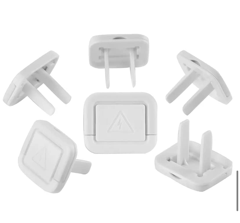 30 Pack Baby Proofing Outlet Covers - Child Safety Socket Plugs for Electrical Outlets - White Square Outlet Protectors with Hidden Handle - Toddler & Home Safety Essentials for Nursery, Living Room & Kitchen