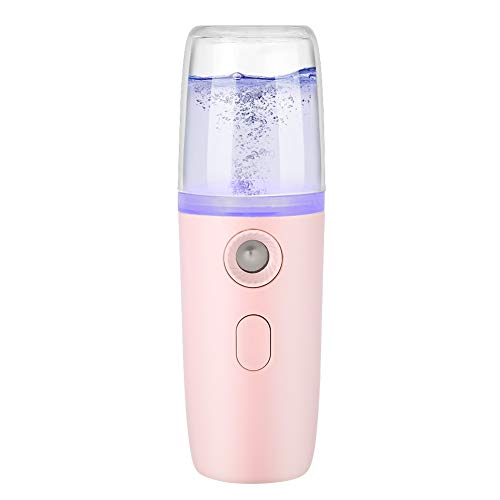 Portable USB Rechargeable Nano Facial Mister Sprayer - Handheld Face Mist Atomizer for Skin Hydration, Moisturizing & Refreshing | Perfect for Travel, Office & Daily Skincare Routine (Pink)