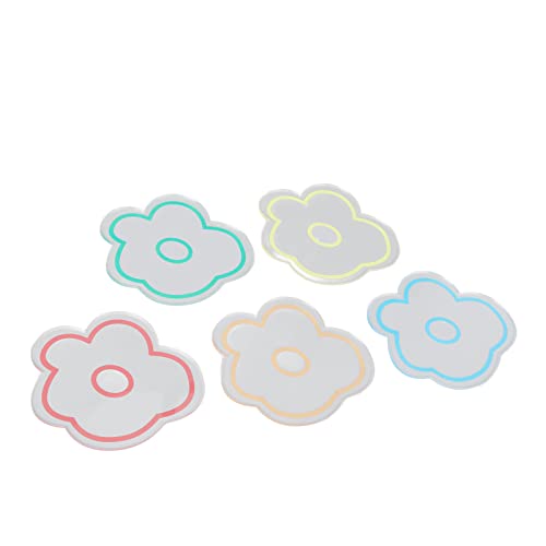 5pcs Flower Nail Art Plates - Double Sided for Nail Painting & Salon Use