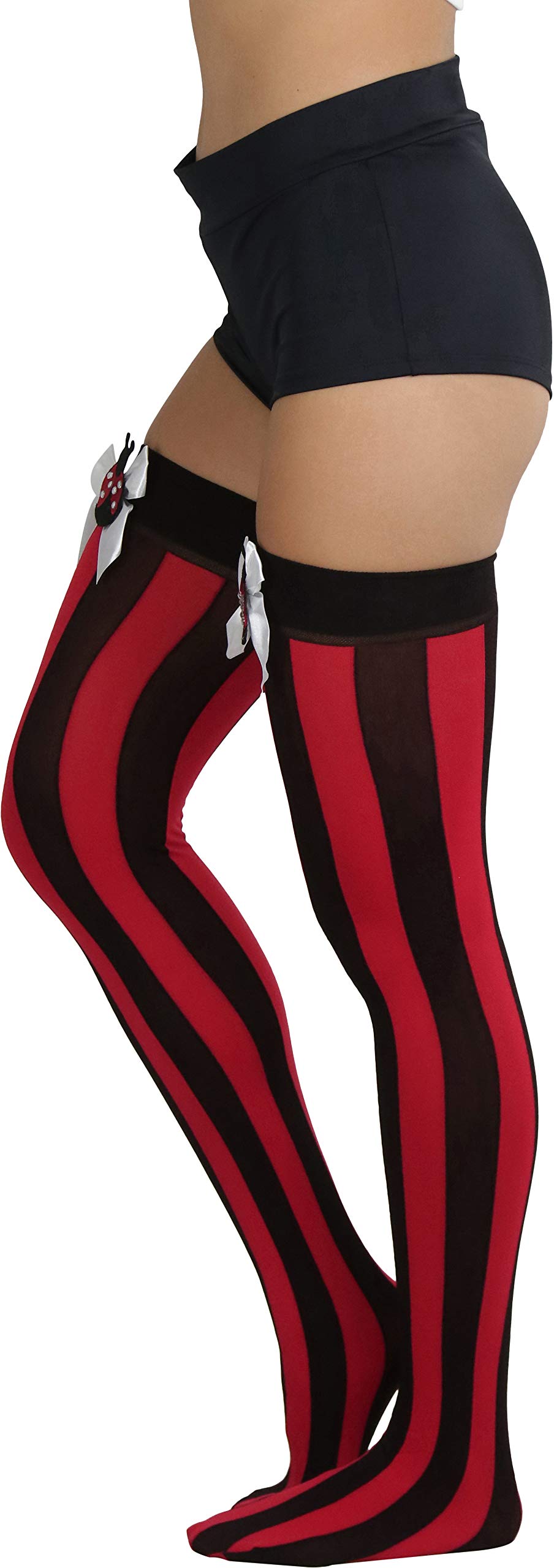 ToBeInStyle Women's Thigh High Stockings - Sexy Striped Halloween Party Hosiery for Costumes, Cosplay & Festive Outfits | Comfortable & Stretchy Legwear for Dress Up & Special Occasions