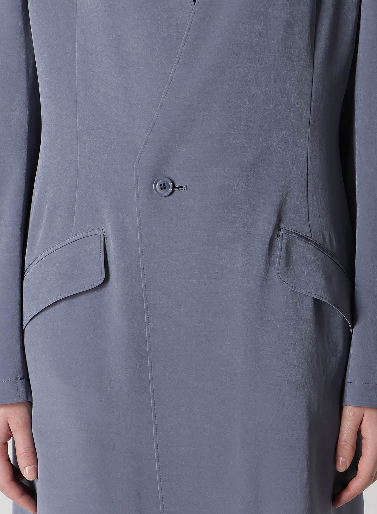 Elegant Crepe de Chine Collarless Jacket for Women - Lightweight & Stylish Blazer for Office, Dinner, and Casual Wear