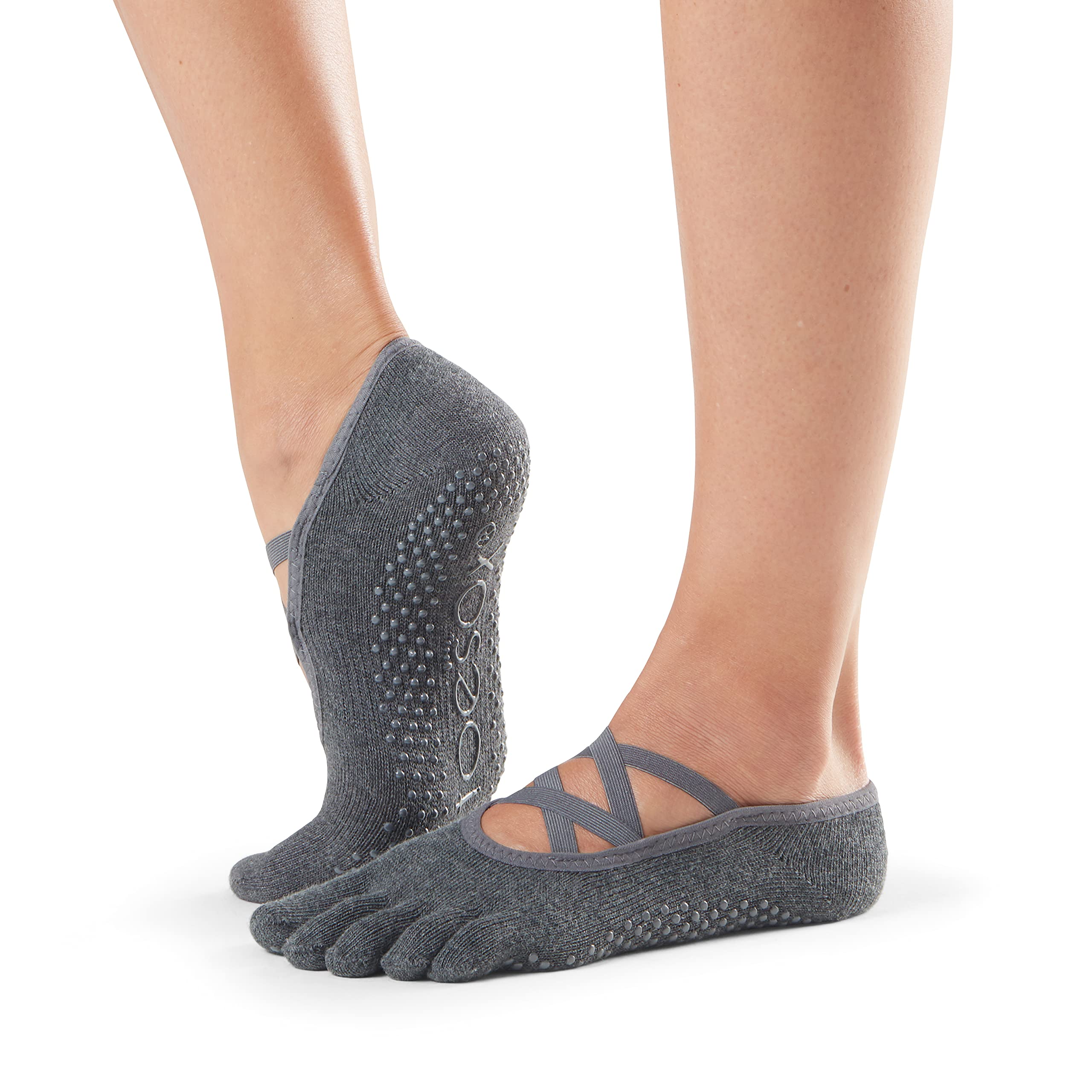 Women's Non-Slip Pilates Socks with Toe Grips for Yoga & Barre
