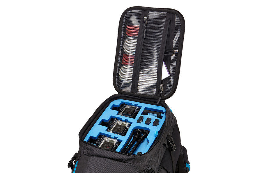 Thule Legend Waterproof Backpack for GoPro Cameras - Durable Black Hiking & Travel Backpack for Adventure Photography & Outdoor Activities