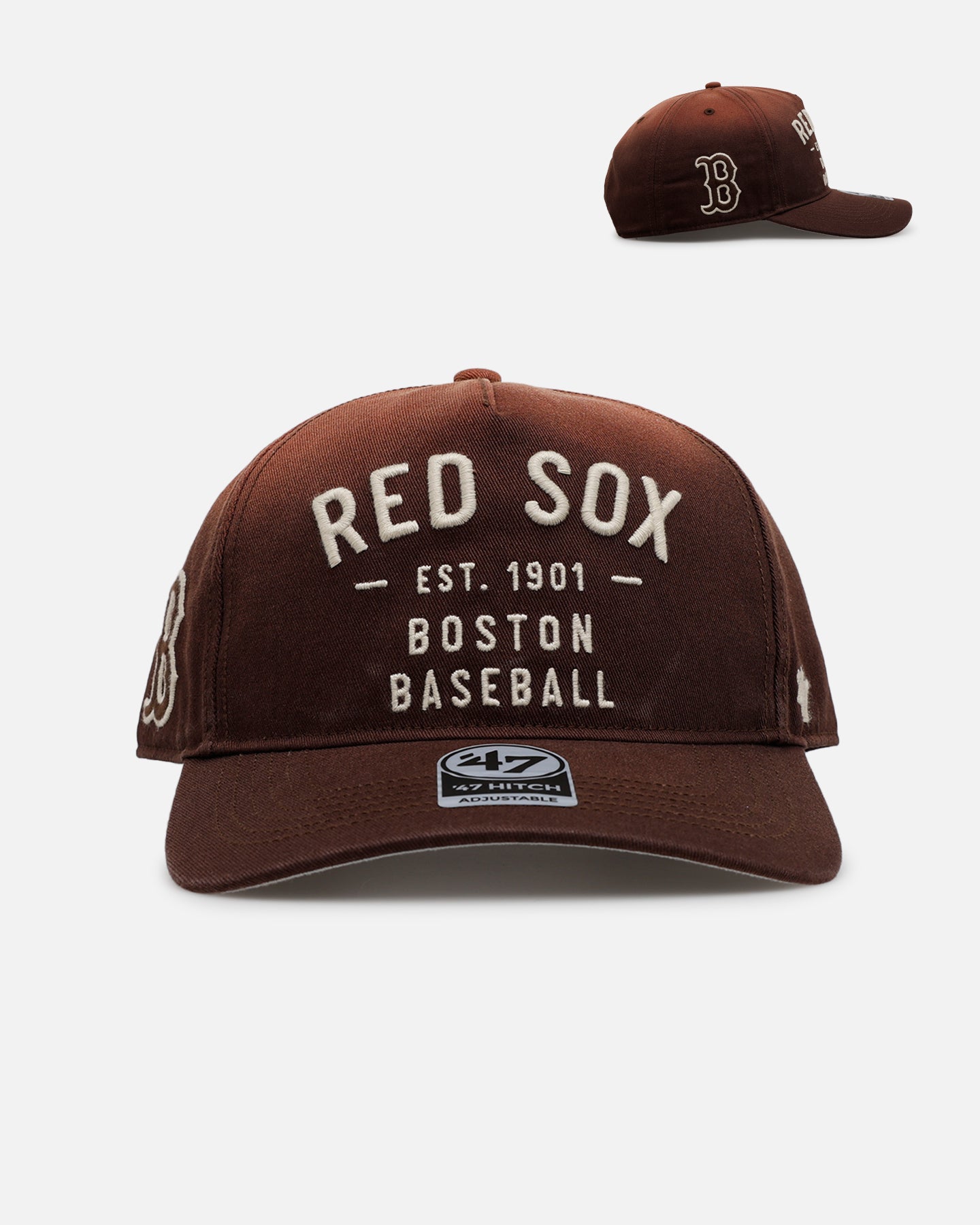 47 Brand Boston Red Sox 'Dusted' 47 Hitch Snapback Brown Hat - Adjustable Baseball Cap for Men & Women - Perfect for Sports Fans, Casual Wear & Outdoor Activities
