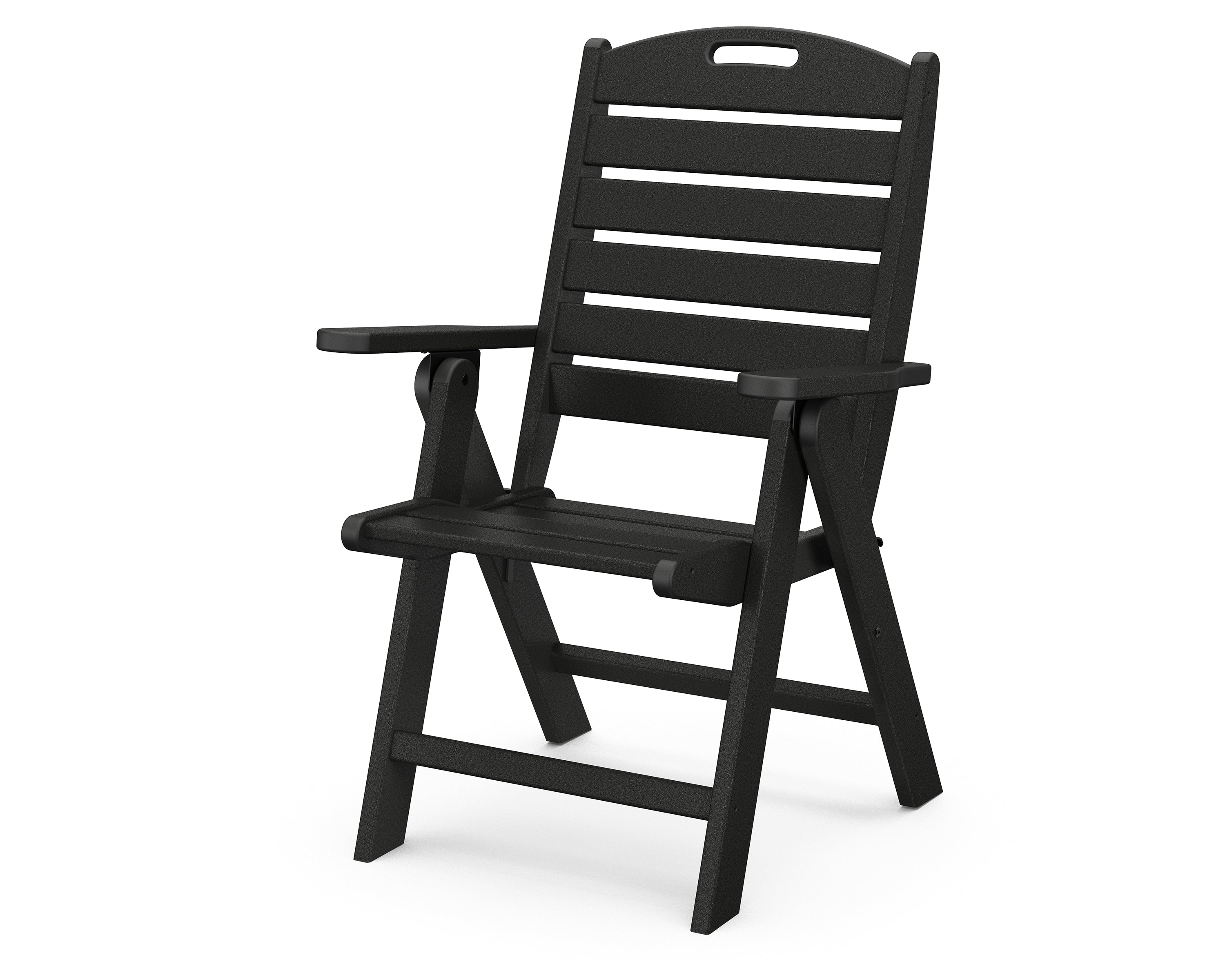 POLYWOOD Nautical Folding Highback Chair - Durable Outdoor Adirondack Style Seating for Patio, Poolside & Beach Use