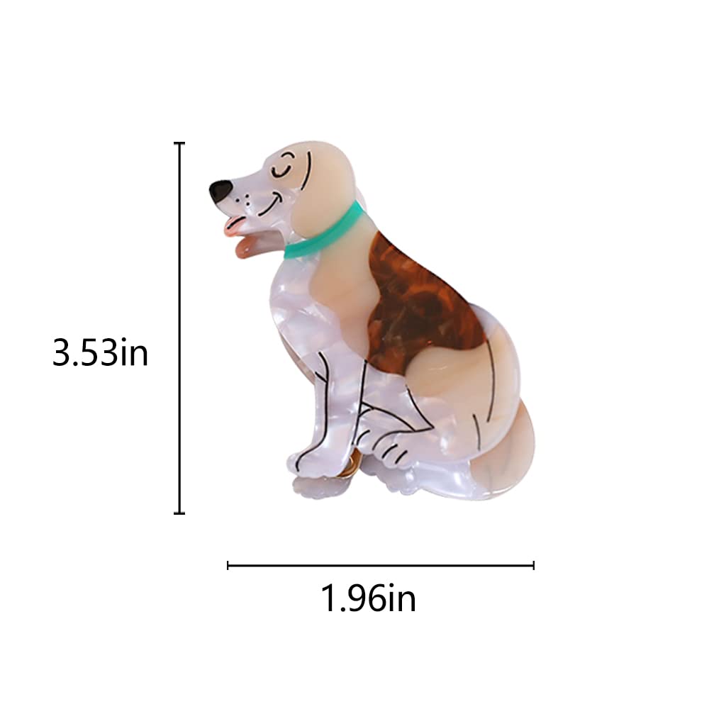 Beagle Dog Hair Clips for Women & Girls - Small Acetate Claw Hair Clips for Fine Hair (Pack of 15) - Perfect for School, Work, and Everyday Styling