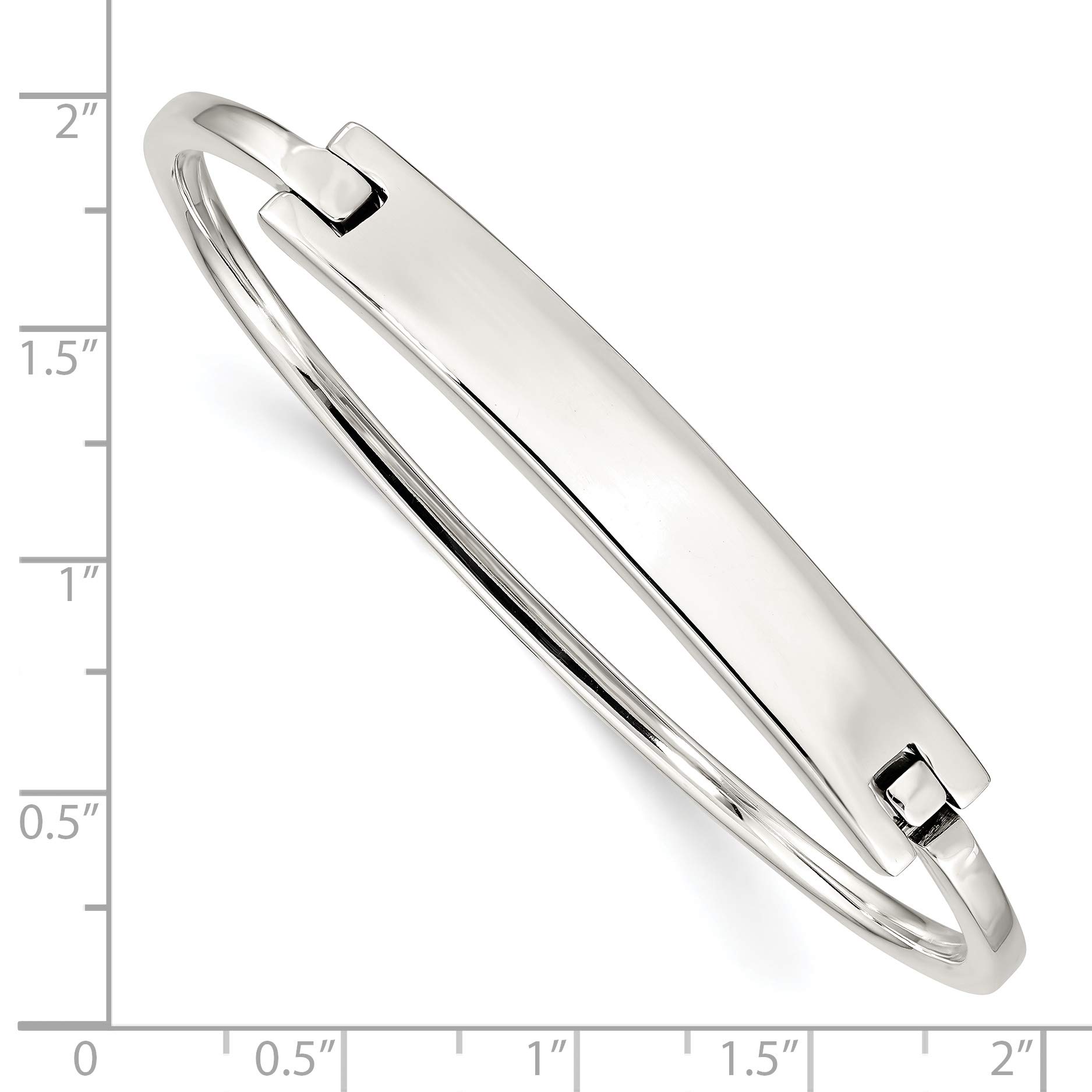 Sterling Silver ID Hinged Bangle Bracelet - Personalized Engraved Name Jewelry for Women - Perfect for Gifts, Anniversaries & Everyday Wear
