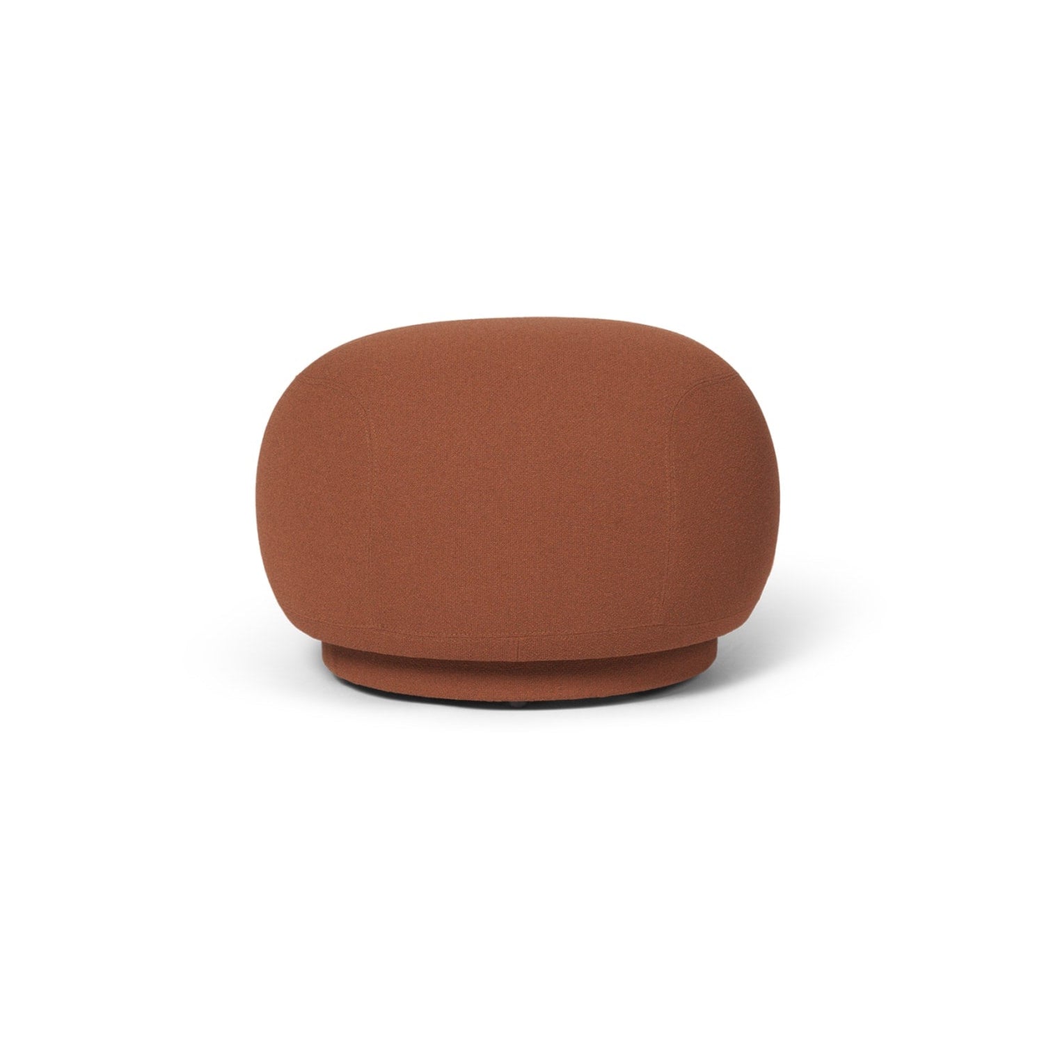 FERM LIVING Rico Pouf Ottoman - Grain Texture in Baked Clay - Modern Boho Floor Seating for Living Room, Bedroom & Nursery