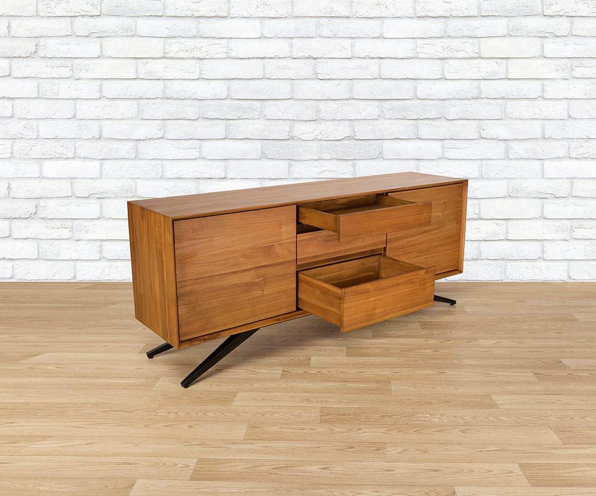 Modern Mazi Sideboard Buffet Cabinet - Stylish Storage for Dining Room, Living Room & Entryway - Perfect for Organizing Dishes, Linens & Home Decor