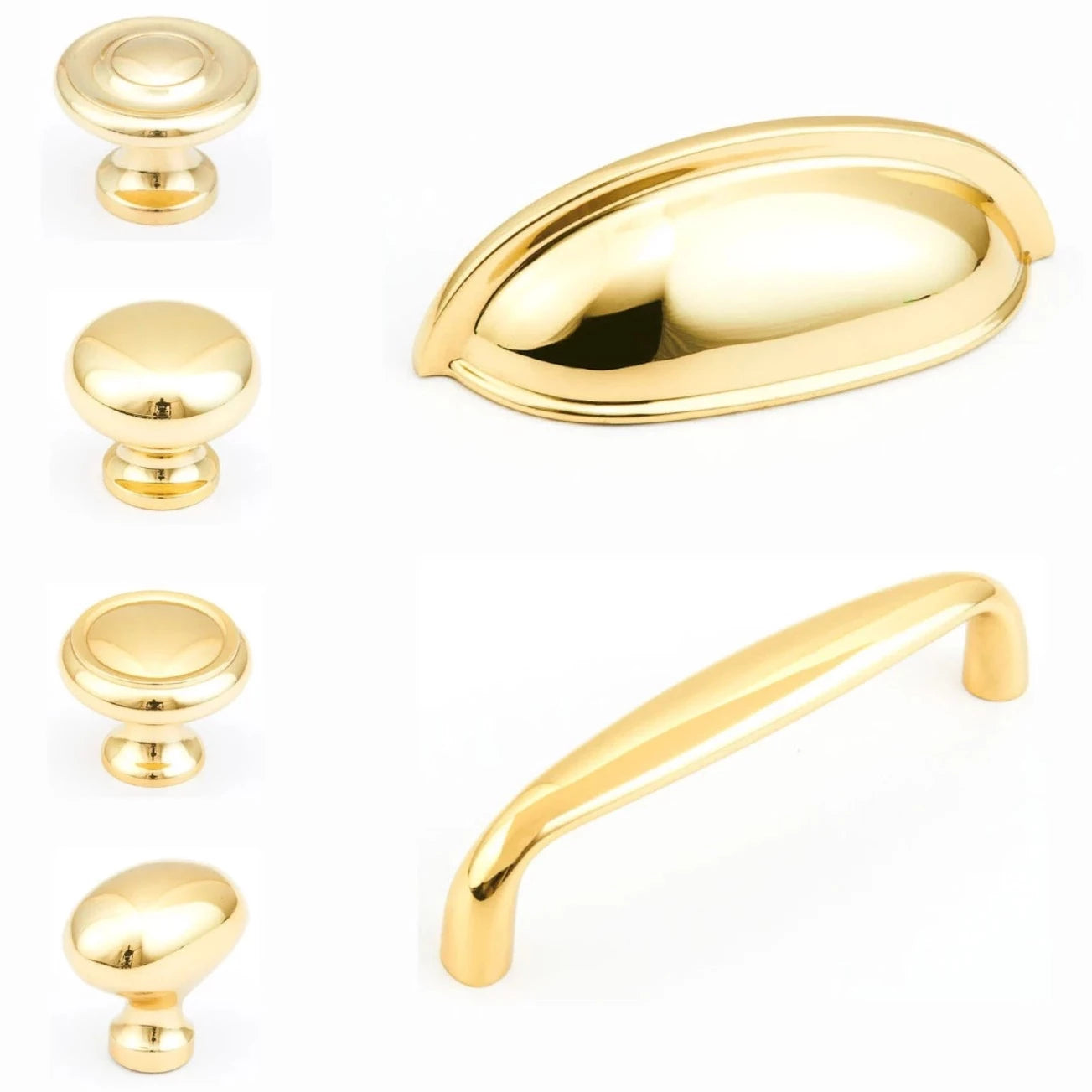 Vintage Brass Cabinet Drawer Pulls - Elegant Traditional Hardware for Kitchen, Bathroom & Furniture - Polished Brass Drawer Handles for Home Decor & DIY Projects