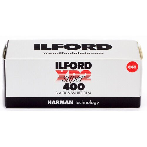 Ilford XP2 Super 400 Black and White Negative Film - 120 Roll Film for Professional Photography, Street & Portrait Shooting