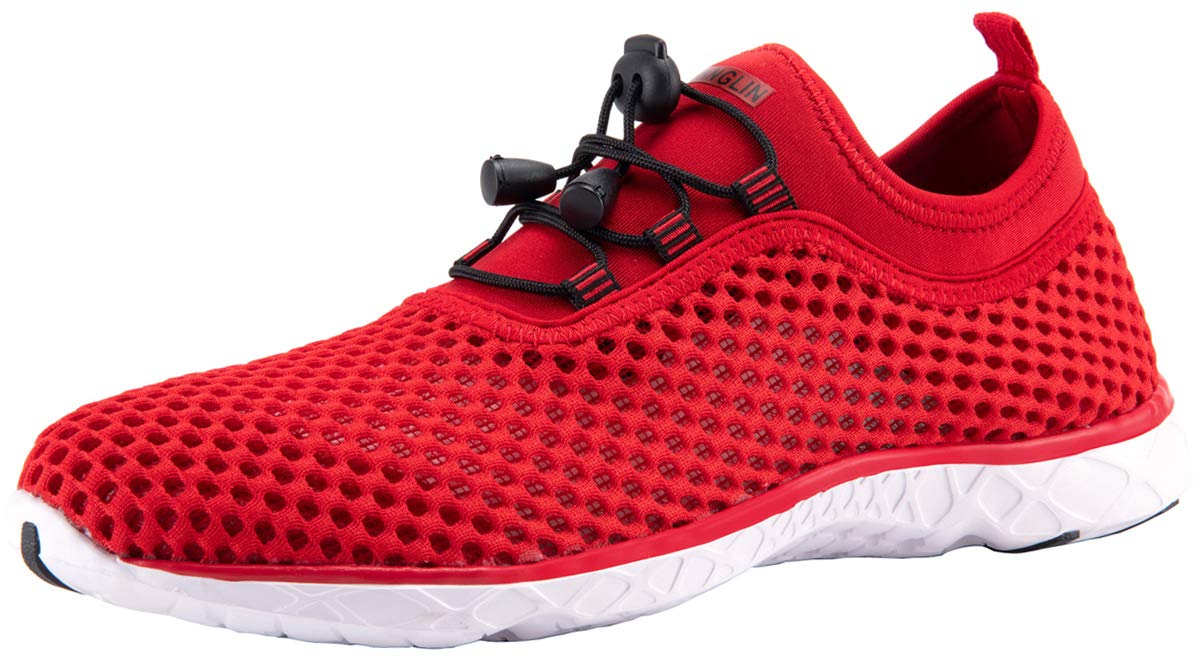 Men's Quick Drying Aqua Water Shoes - Lightweight Swim Shoes for Beach, Pool & Water Sports | Non-Slip Barefoot Sneakers for Kayaking, Surfing & Outdoor Activities