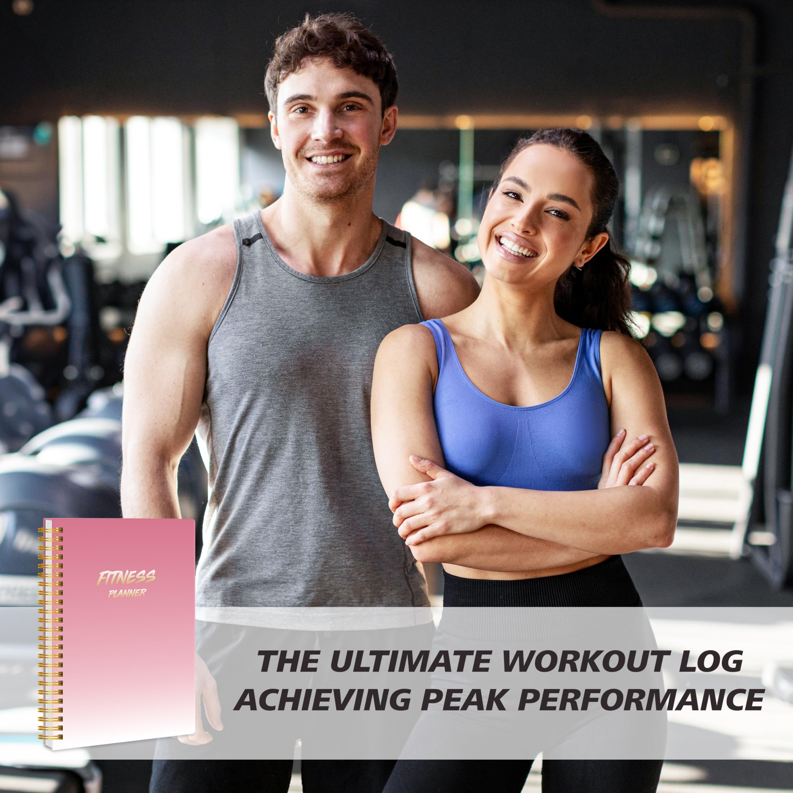 Fitness Journal Workout Planner - A5 Gym Log Book for Home & Gym Training