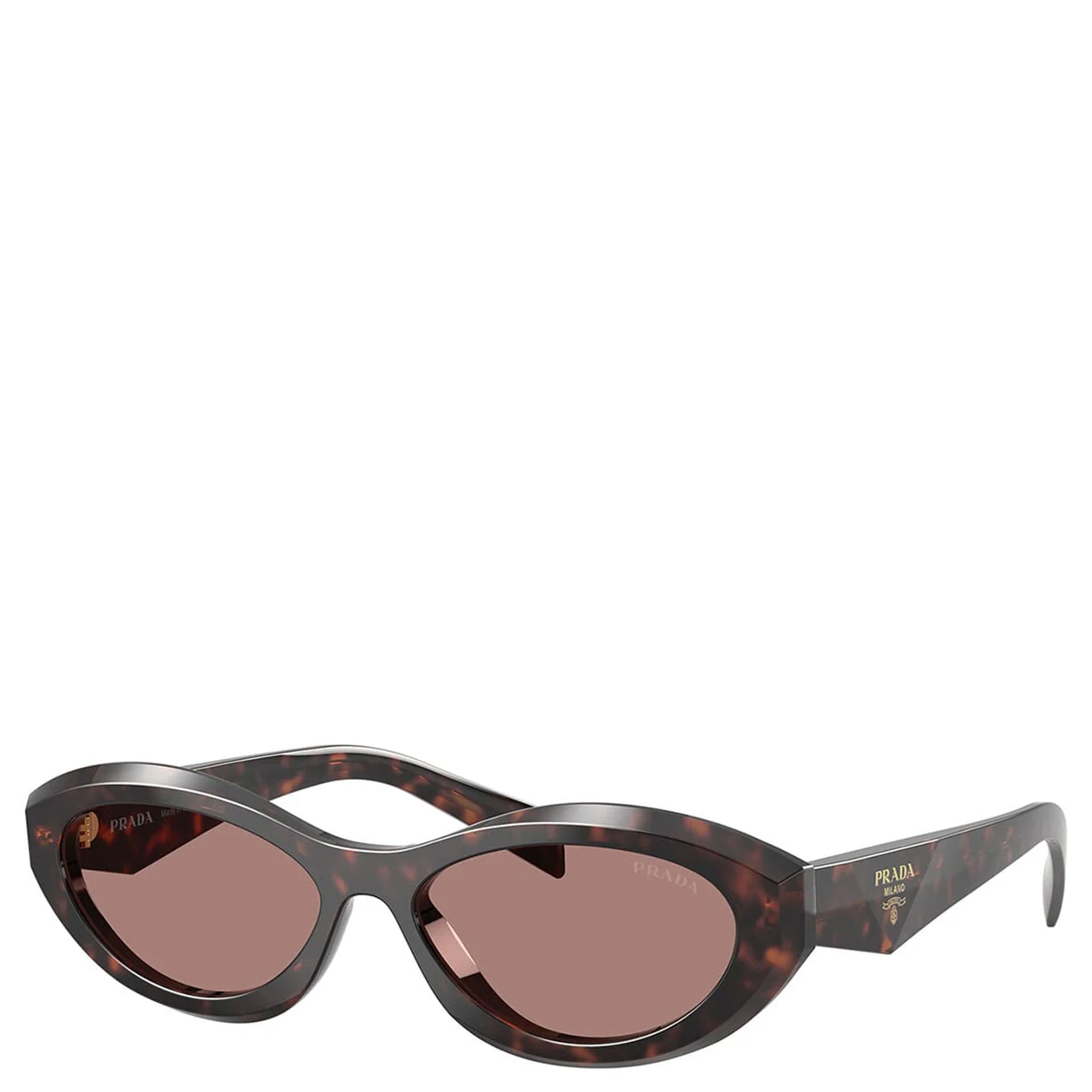 PRADA PR26ZSF Symbole Oval Sunglasses - Root Tortoise Frame UV Protection - Luxury Designer Shades for Women & Men - Perfect for Beach, Driving & Fashion Outfits
