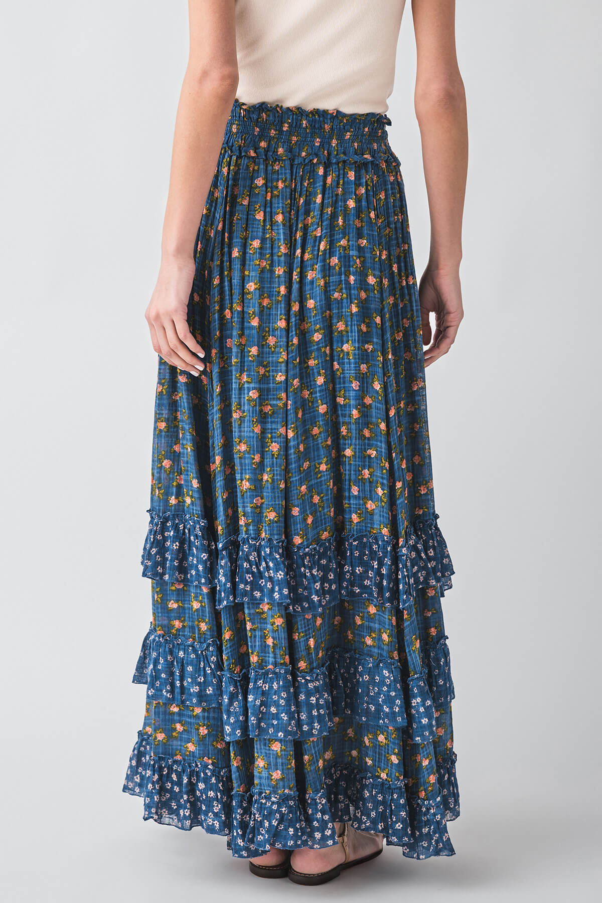 Free People Brynn Printed Maxi Skirt - Boho Floral Long Skirt for Women | Perfect for Beach Vacations, Music Festivals & Summer Outfits