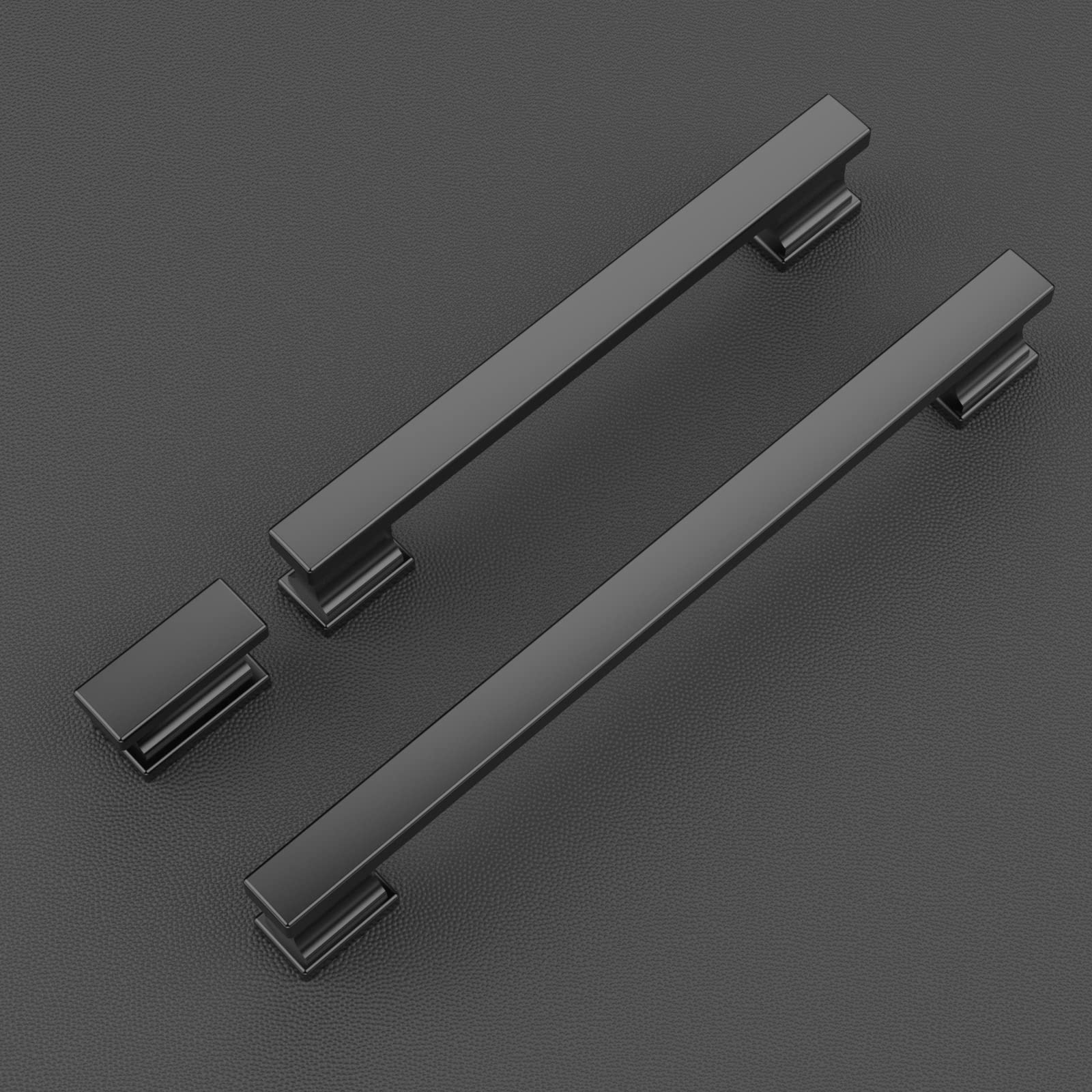 7 Inch Matte Black Cabinet Handles - 10 Pack Durable Kitchen Cabinet Pulls, Modern Cupboard Hardware for Home, Office, and RV Cabinets