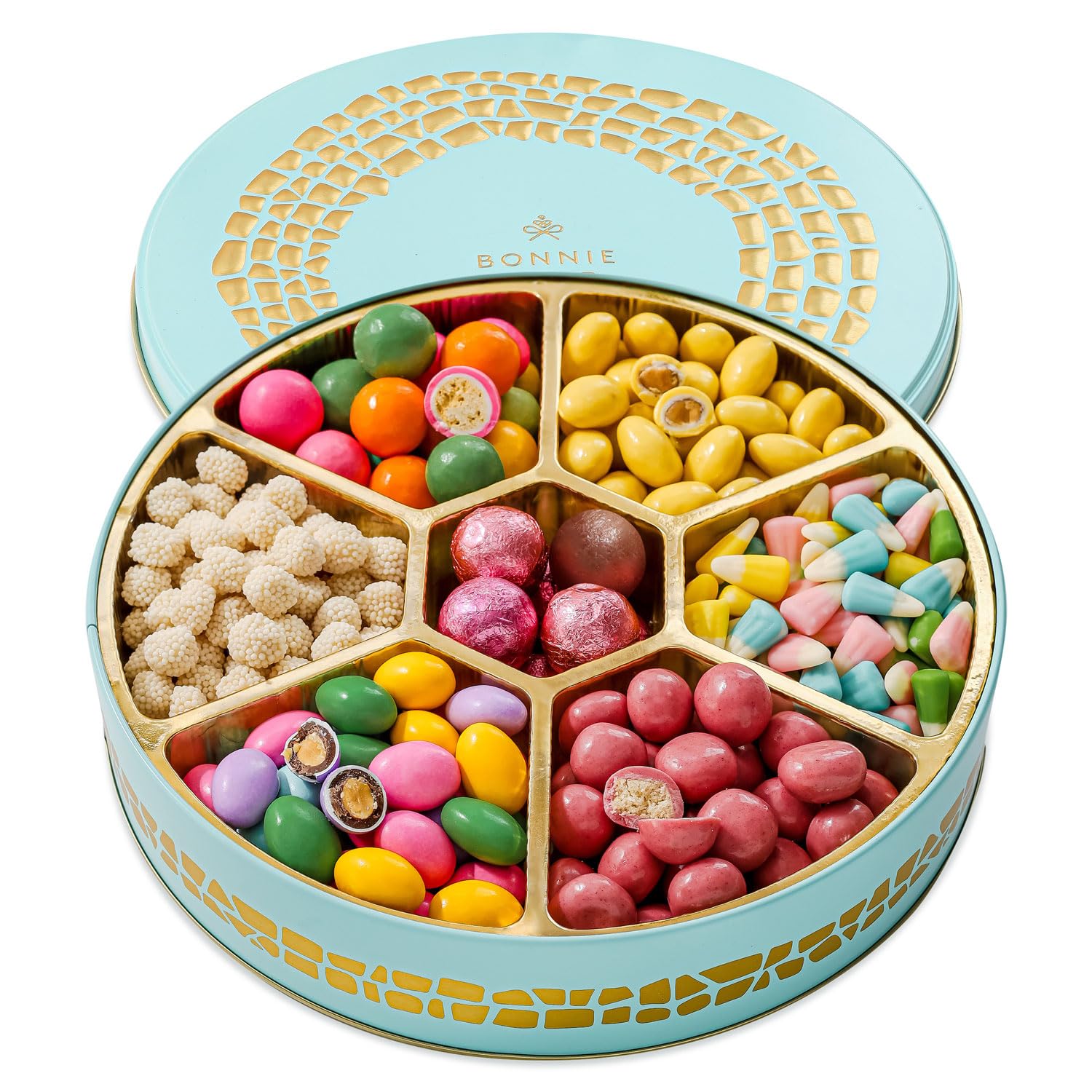 Easter Snack Gift Box - Assorted Candy Mix with Chocolate, Almonds & Gummies | Spring Holiday Gift Basket for Adults, Kids & Families | Perfect for Easter Celebrations, Office Treats & Care Packages | Bonnie and Pop Gourmet Food Collection