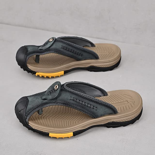 Recyphi Men's Closed Toe Flip Flops - Breathable Protective Sandals for Summer 2024 | Outdoor, Beach, Pool, Garden & Casual Wear Non-Slip Comfortable Slippers