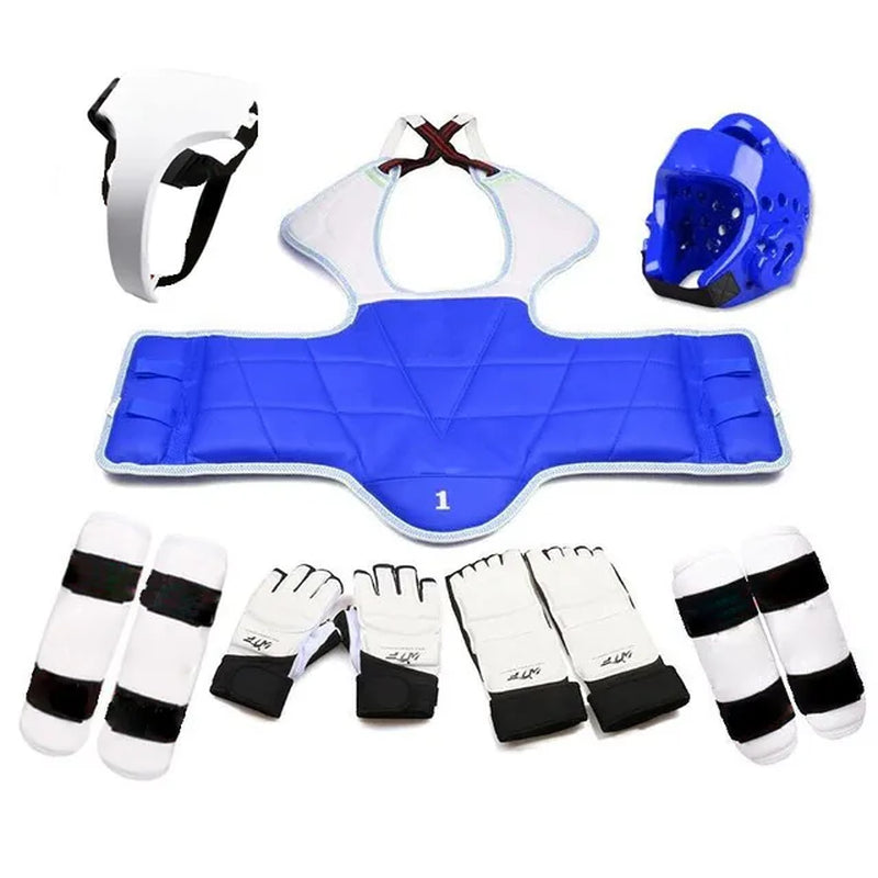 Taekwondo Protective Gear Set - 5 Piece Full Body Armor with Helmet, Chest Protector & Kickboxing Gloves for Martial Arts Training | Perfect for Sparring, Competition & Self-Defense Practice