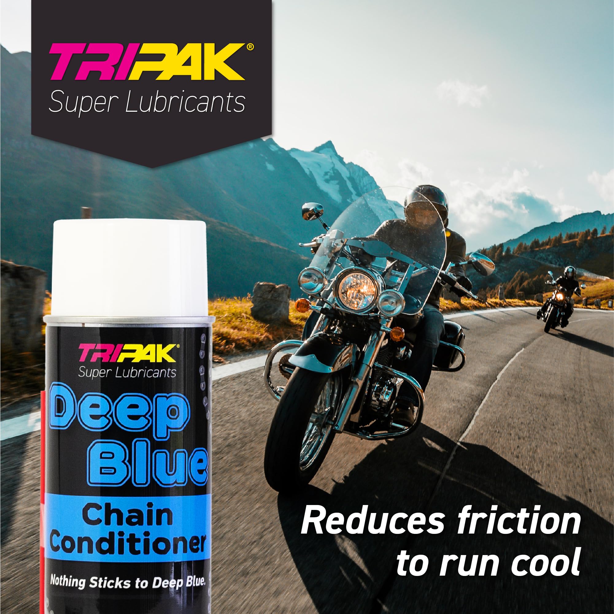 Deep Blue Chain Conditioner - Premium Motorcycle & Bike Chain Lubricant for Anti-Wear, Rust & Corrosion Protection (12 Pack) - Ideal for Dirt Bikes, ATVs & Road Motorcycles in All Weather Conditions