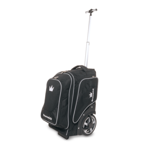 Brunswick Charger 2 Ball Roller Bowling Bag - Black | Durable Bowling Equipment for League & Tournament Play | Perfect for Traveling Bowlers with Wheels & Comfortable Handle