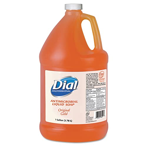 Dial Professional 88047Ct Antibacterial Liquid Soap Refill, 1 Gallon (4-Pack) – Original Gold Scent for Hospitals, Restaurants & Commercial Use