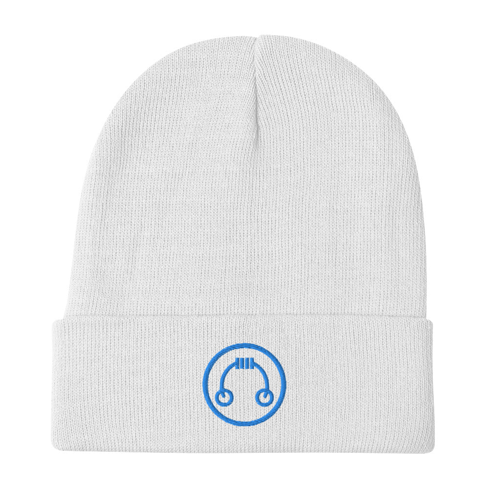HeadAmp Embroidered Logo Beanie - Soft Winter Knit Hat for Men & Women - Unisex Warm Skull Cap for Outdoor Activities, Skiing, Running & Casual Wear