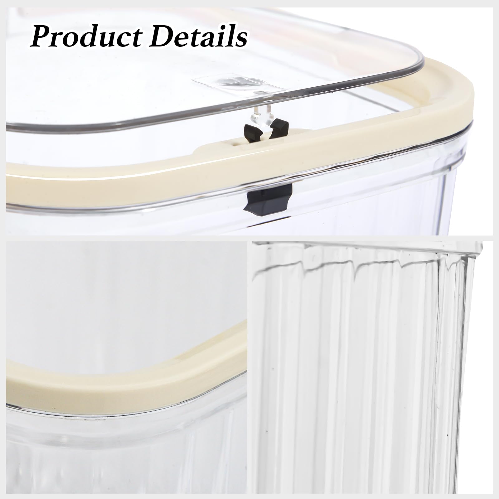 Clear Coffee Pod Holder with Lid - Airtight Coffee Pods Storage Organizer for Countertop, Pantry & Kitchen Cabinet - Small Plastic Food Storage Bin for Keurig K-Cups & Nespresso Capsules - Perfect for Home, Office & RV Use