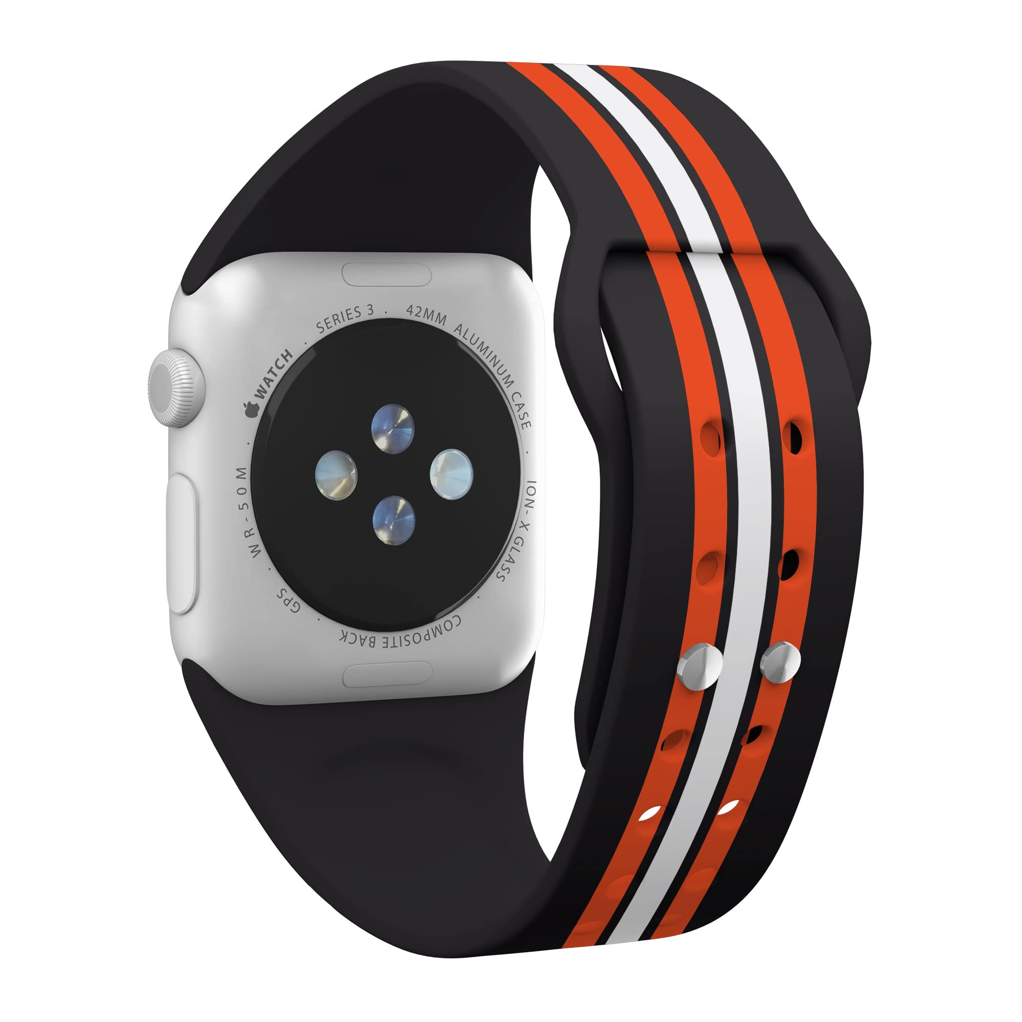 Game Time Cincinnati Bengals HD Watch Band Compatible with Apple Watch - Stylish Sports Accessory for NFL Fans & Fitness Tracking