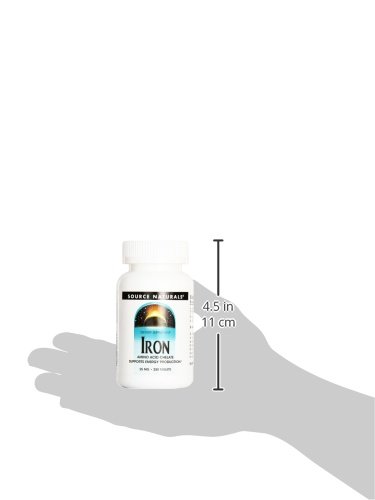 Source Naturals Iron Chelate 25mg - 250 Tablets (Pack of 12) | High Absorption Iron Supplement for Energy & Vitality | Supports Healthy Blood & Immune System | Ideal for Athletes, Vegetarians & Iron Deficiency