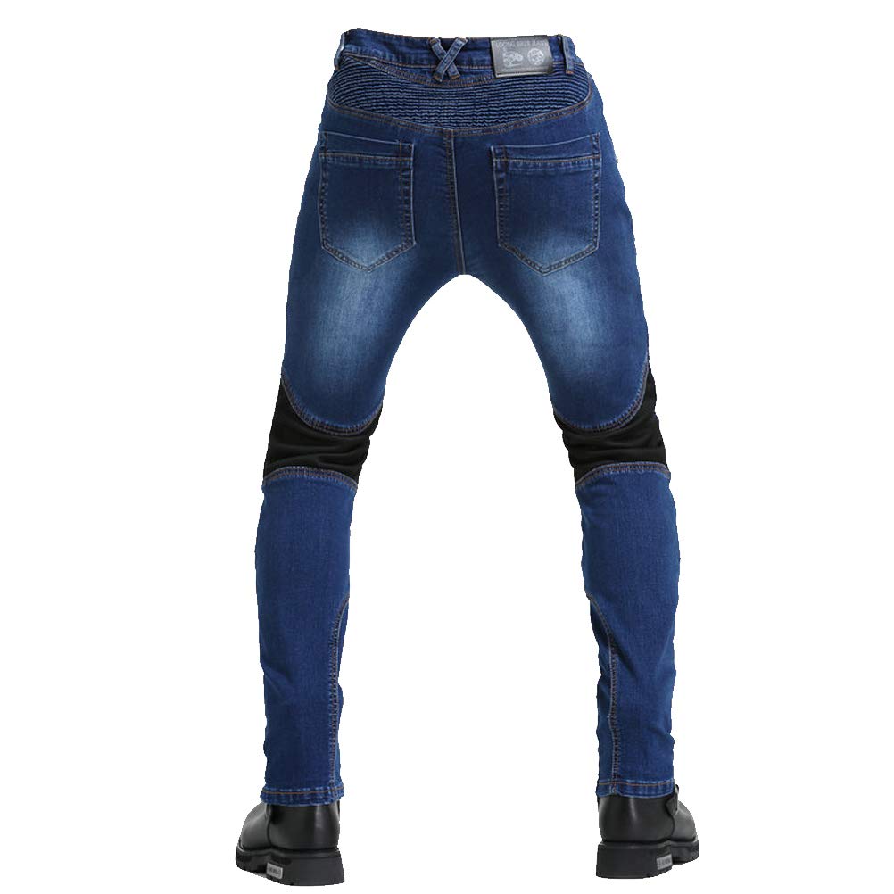Takuey Motorcycle Riding Pants - Aramid Fiber Reinforced Biker Jeans with Silica Gel Knee Pads | Summer Riding Gear for Men & Women | Perfect for Commuting, Touring & Adventure Riding