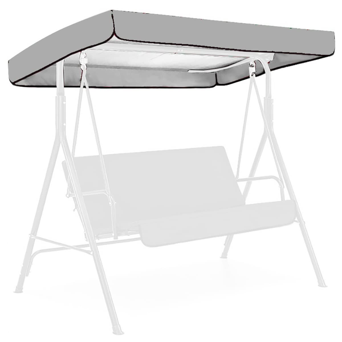 Waterproof UV Protection Swing Chair Canopy Cover - Sunshade Top for Outdoor Swing Seats, Playground, Patio, Grey (Size M) | Durable & Weather-Resistant for Backyard, Garden, and Relaxation