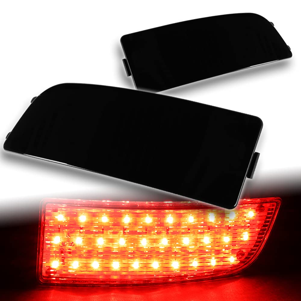 Smoke Lens LED Rear Bumper Reflector Lights for 2007-2018 Mercedes-Benz Sprinter, Dodge Sprinter, Freightliner Sprinter - Turn Signal & Brake Lights - Upgrade for Enhanced Visibility and Safety at Night Driving