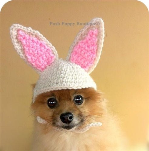 Crochet Bunny Ears Easter Beanie Hat for Women & Girls - Soft Knit Cotton Spring Headwear for Easter, Halloween Costume & Photo Props