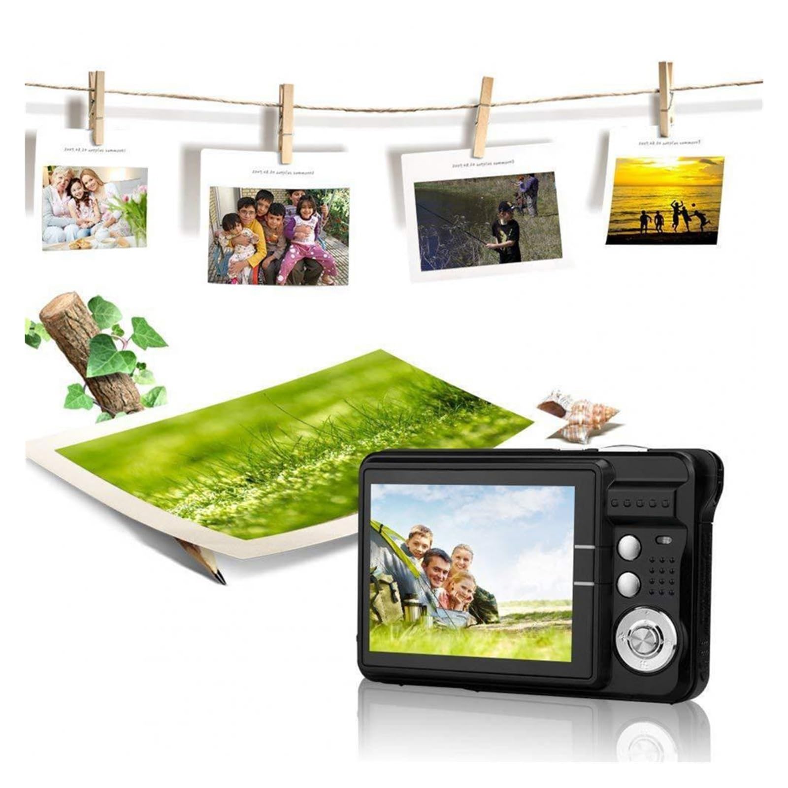 **MZZYG 48MP Digital Video Camera with Autofocus - Large Screen Vlogging Camcorder for Photography, YouTube & Travel (Black) - Perfect for Kids, Adults & Content Creators**