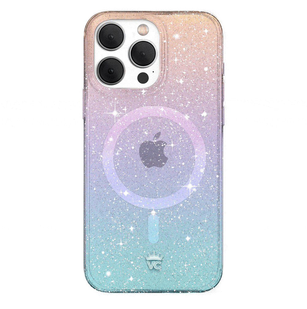 Ombre Stardust Glitter iPhone Case - Sparkling Protective Cover for iPhone 13/14/15 - Trendy Fashion Accessory for Women & Girls - Perfect for Parties, Daily Use & Gift Giving