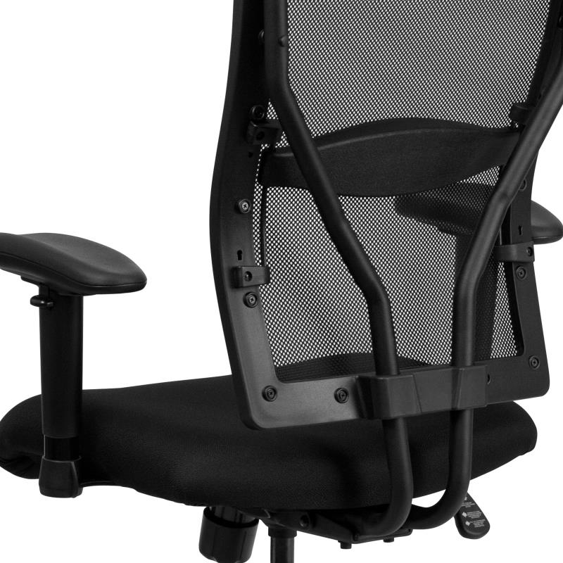 Hercules Black Mesh Executive Swivel Ergonomic Office Chair with Adjustable Arms - Heavy Duty 400 lb Weight Capacity - Perfect for Home Office, Gaming & Workspace Comfort