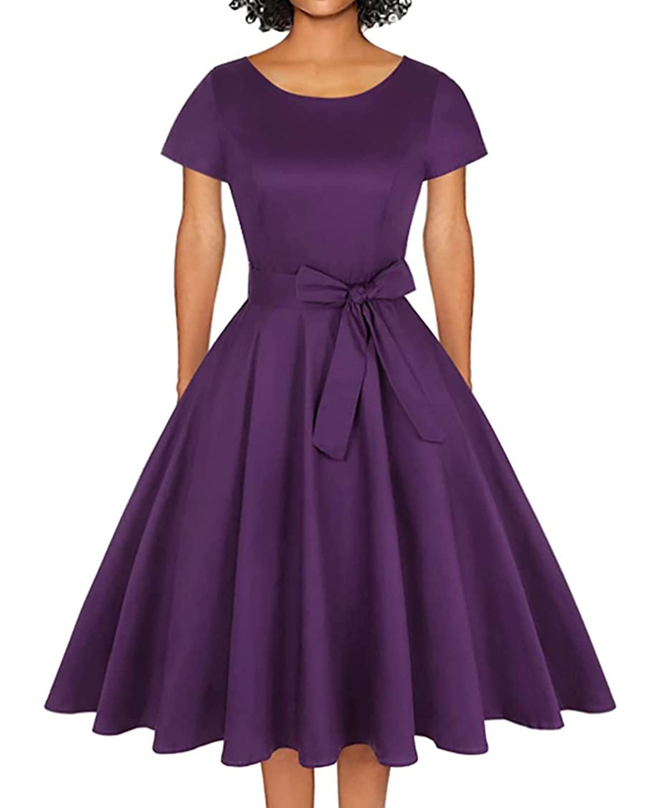 Vintage 1950s Rockabilly Swing Dress for Women - Retro Cocktail Party Prom Dress with Pockets | Perfect for Swing Dancing, Date Nights & 50s Themed Events