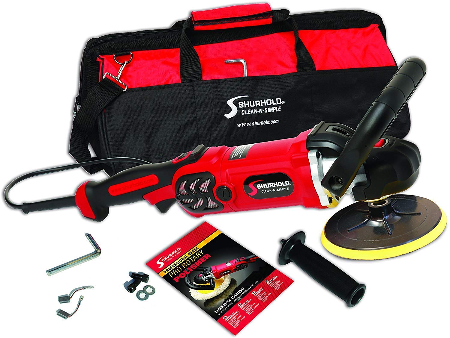 Shurhold Pro Rotary Polisher - Professional Car Buffer & Wax Applicator for Auto Detailing, Paint Correction & Ceramic Coating - Perfect for DIY Enthusiasts & Professional Detailers