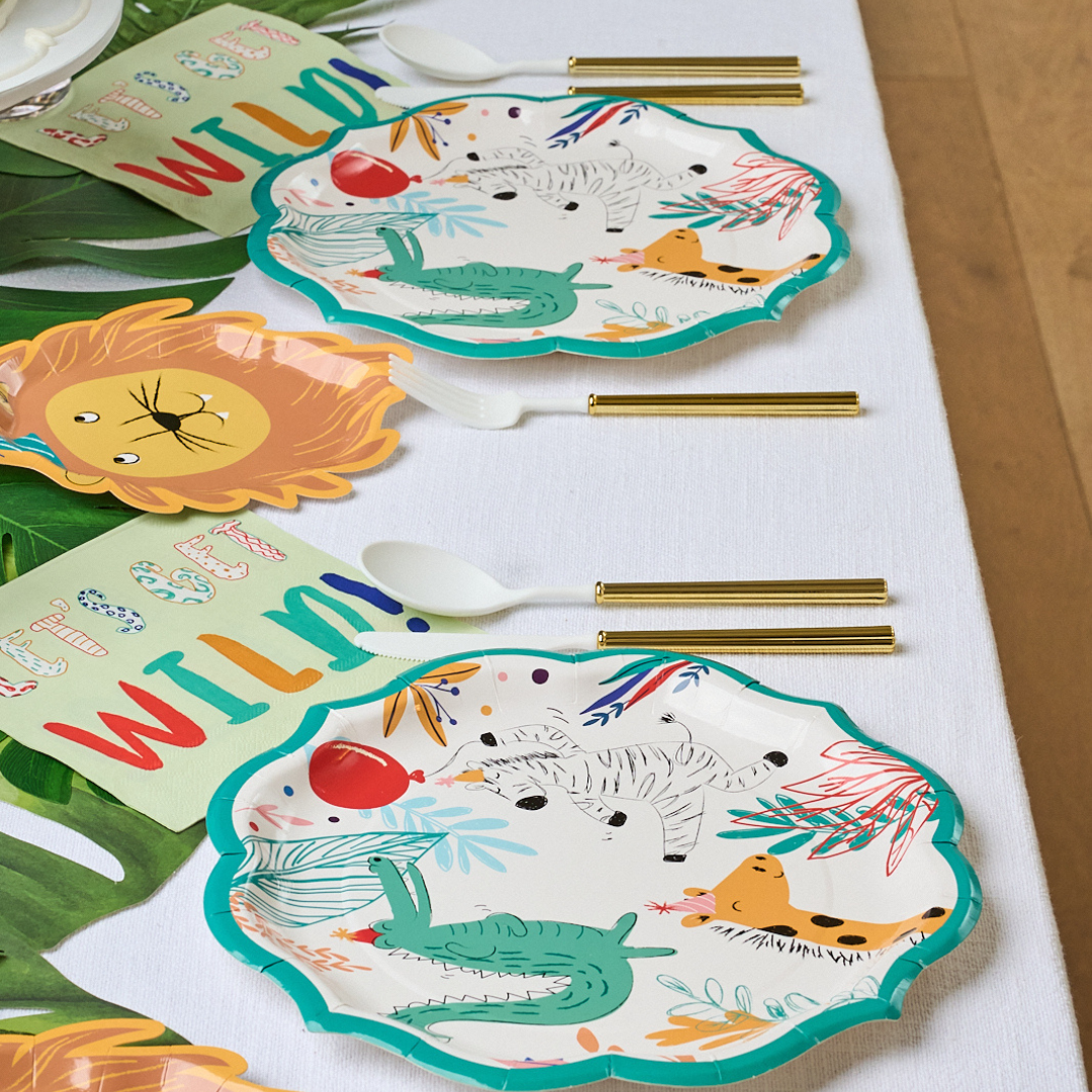 Stylish Party Animal Table Setting for Birthday & Themed Events - Perfect for Kids, Adults & Holiday Celebrations