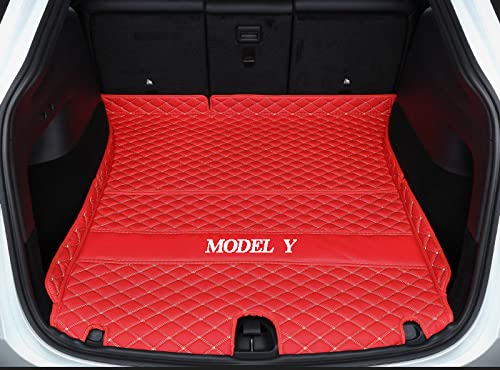 Premium Custom Fit Tesla Model Y Rear Cargo Liner (2020-2025) - All-Weather Trunk Tray & 5-Seater Trunk Cover | Durable Protection for Road Trips, Groceries & Outdoor Adventures