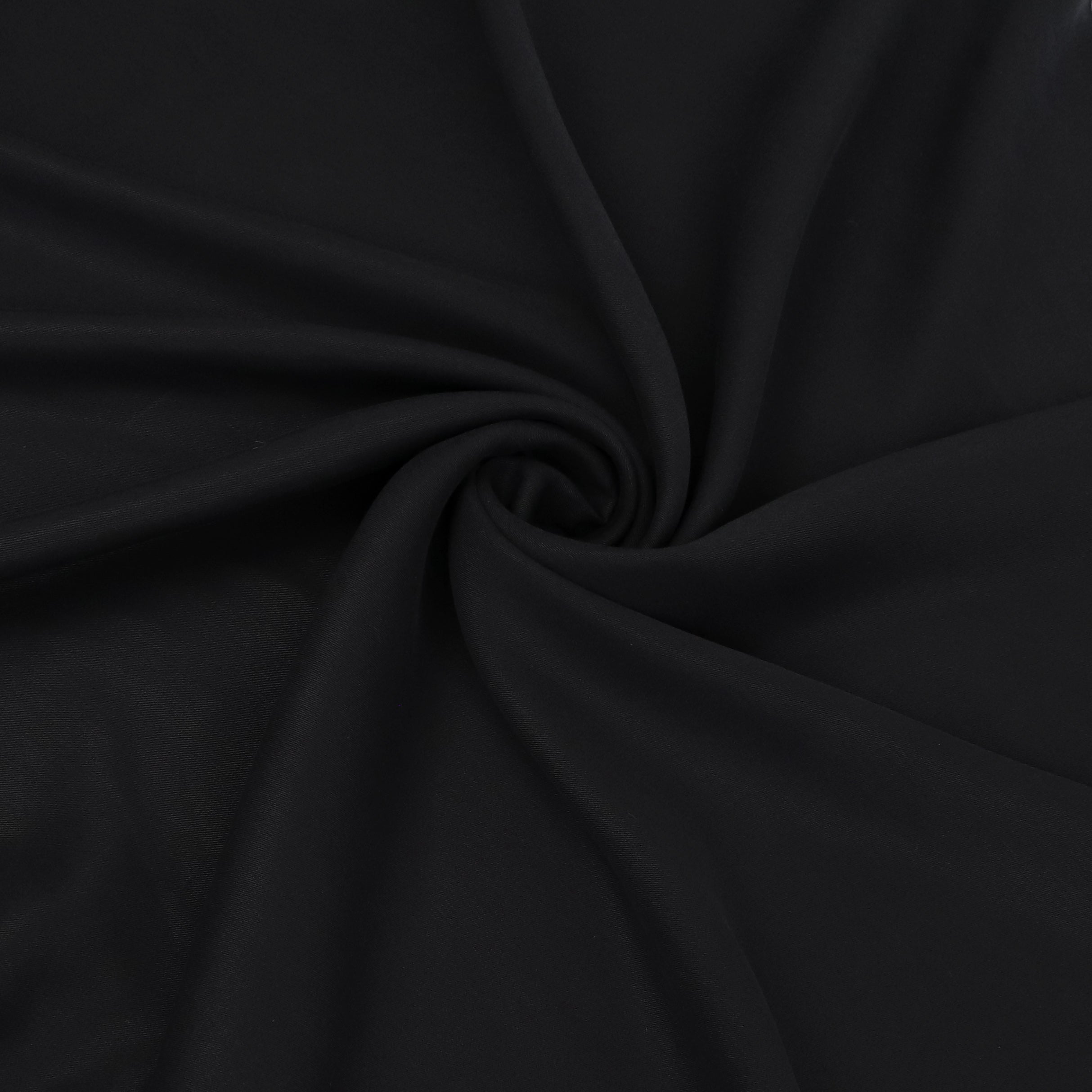Premium Sandwashed Lyocell Twill Fabric - Soft & Breathable Black Textile for Dresses, Shirts & Home Decor | Sustainable Fashion Material